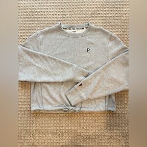 Victoria's Secret PINK Drawstring Cropped Crewneck